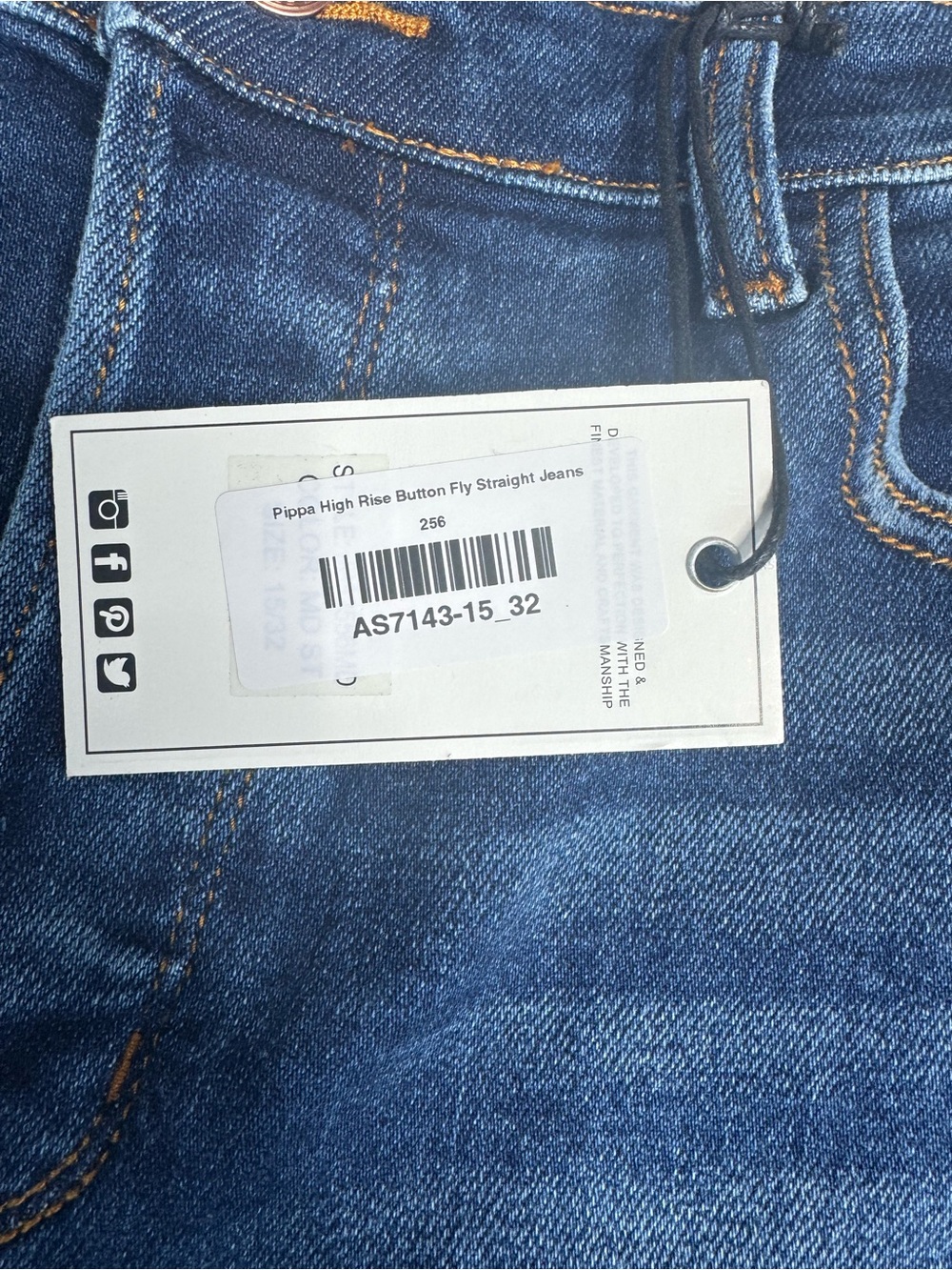 JUDY BLUE
HIGH RISE BUTTON FLY STRAIGHT JEANS  JB82556 Dad Jean NWT 15/32 - Picture 5 of 8